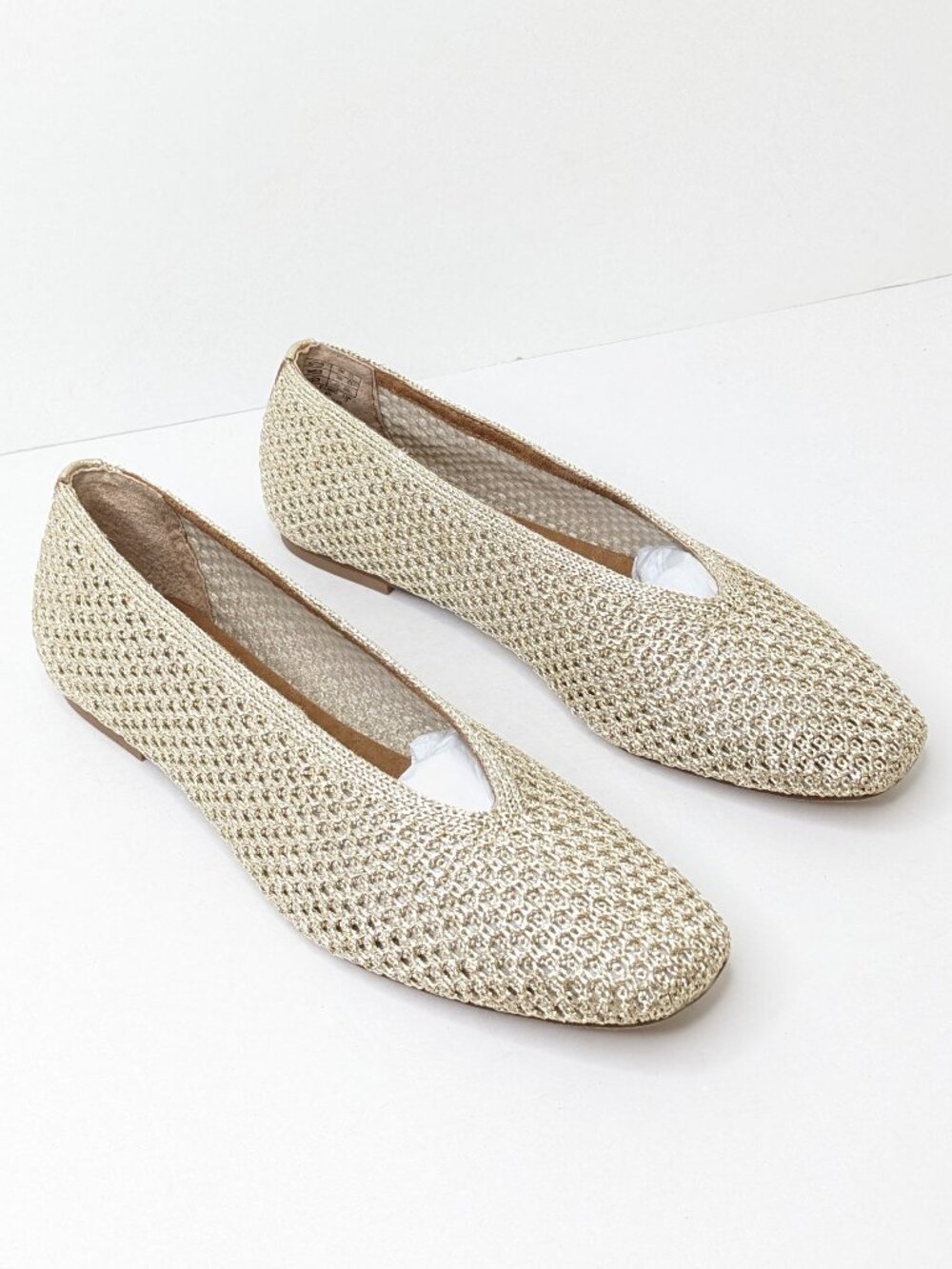 Kelsi Dagger Freya Gold Metallic Ballet Flats Women's 9.5
